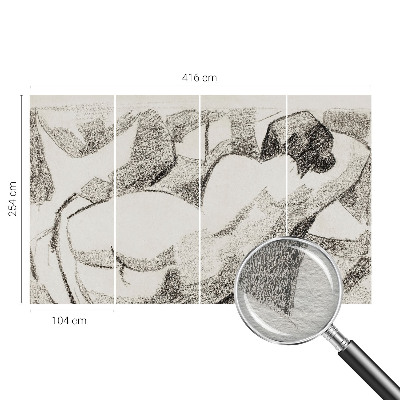 Plaunamas flizelininis fototapetas Įtempta figūra