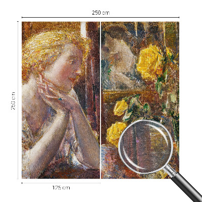 Fototapetas pagal užsakymą Moteris su rožėmis