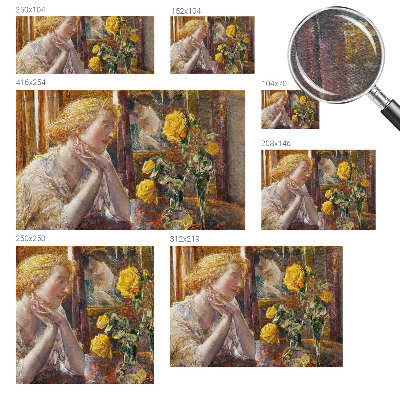 Fototapetas pagal užsakymą Moteris su rožėmis