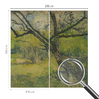 Modernus fototapetas su žaliu kraštovaizdžiu