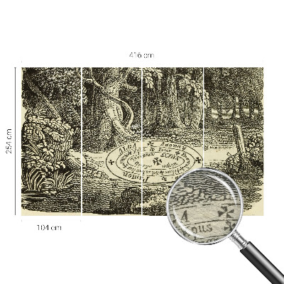 Plaunamas flizelininis fototapetas su magišku ratu