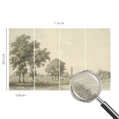 Dekoratyvinis fototapetas Ramiame parke