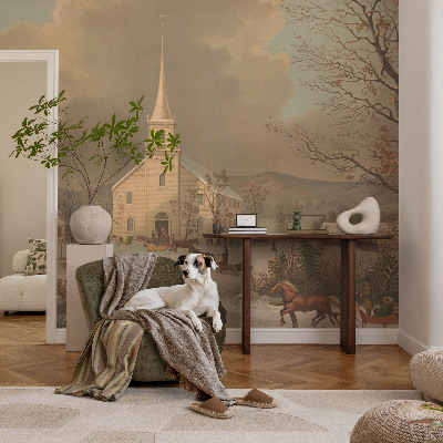 Plaunamas flizelininis fototapetas Žiemos šalis