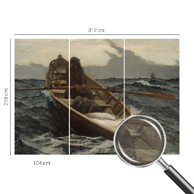 Fototapetas ant sienos su fiskeriu virš vandens