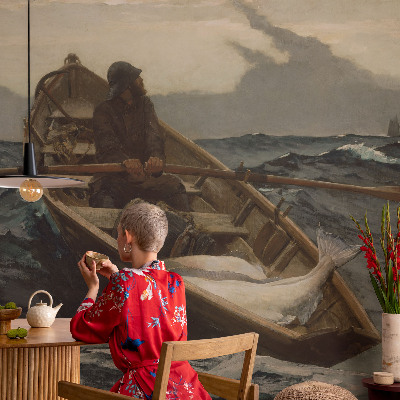 Fototapetas ant sienos Fisker į vandenį