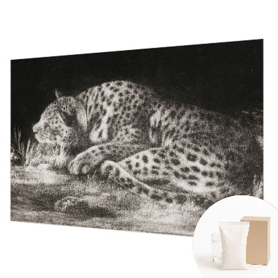 Stilingas fototapetas su leopardo kailio raštu