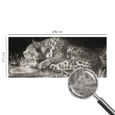 Stilingas fototapetas su leopardo kailio raštu
