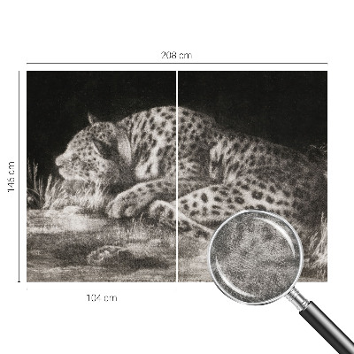 Stilingas fototapetas su leopardo kailio raštu