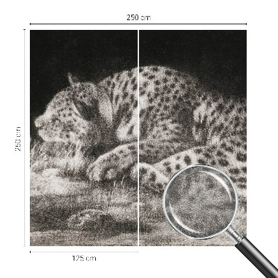 Stilingas fototapetas su leopardo kailio raštu