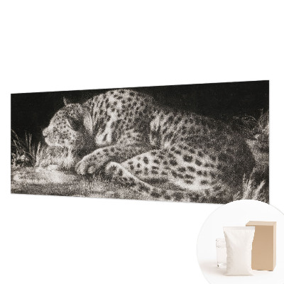 Stilingas fototapetas su leopardo kailio raštu