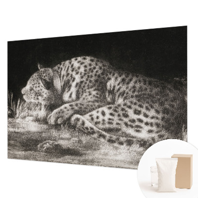 Stilingas fototapetas su leopardo kailio raštu