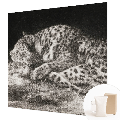 Stilingas fototapetas su leopardo kailio raštu