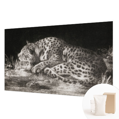 Stilingas fototapetas su leopardo kailio raštu