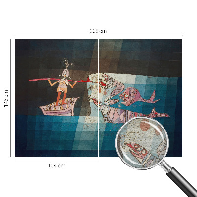 Sienų danga fototapetas Fisker jeger