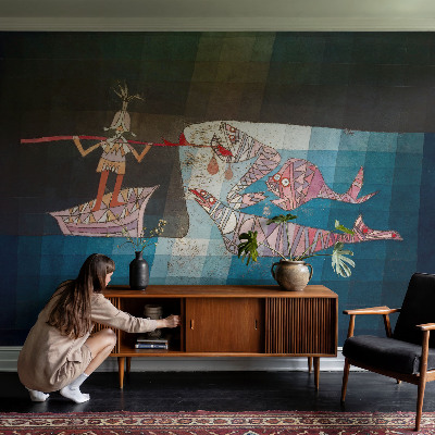 Sienų danga fototapetas Fisker jeger