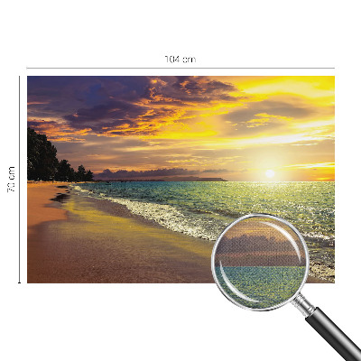 3D fototapetas sienoms su paplūdimiu prie saulės