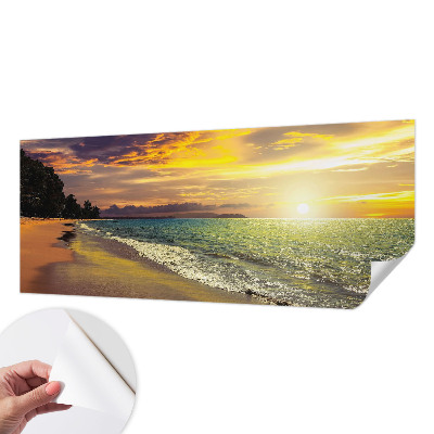 3D fototapetas sienoms su paplūdimiu prie saulės