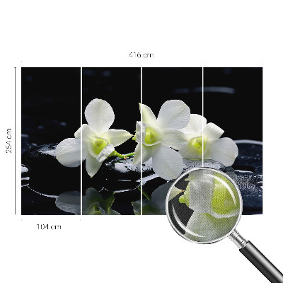 3D fototapetas sienoms su „Bloomster“ ir akmens raštu