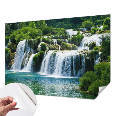 3D fototapetas su natūralaus medžio harmonikiniu raštu
