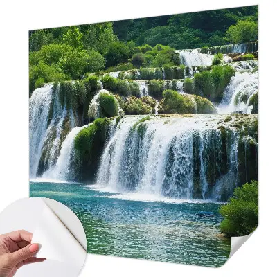 3D fototapetas su natūralaus medžio harmonikiniu raštu