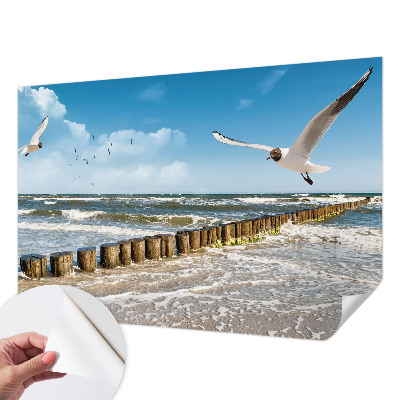 3D fototapetas su pajūrio peizažo motyvu