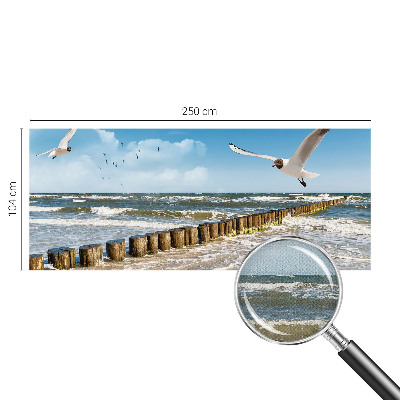 3D fototapetas su pajūrio peizažo motyvu