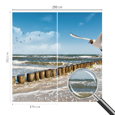 3D fototapetas su pajūrio peizažo motyvu