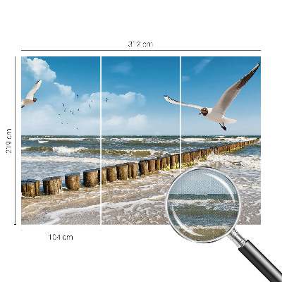 3D fototapetas su pajūrio peizažo motyvu