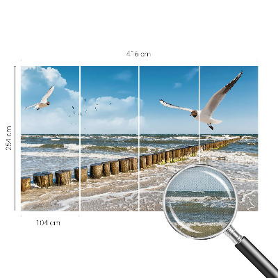 3D fototapetas su pajūrio peizažo motyvu