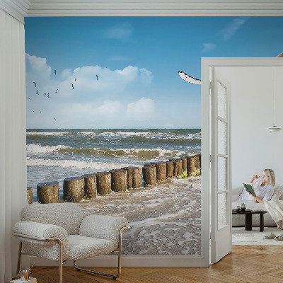 3D fototapetas su pajūrio peizažo motyvu