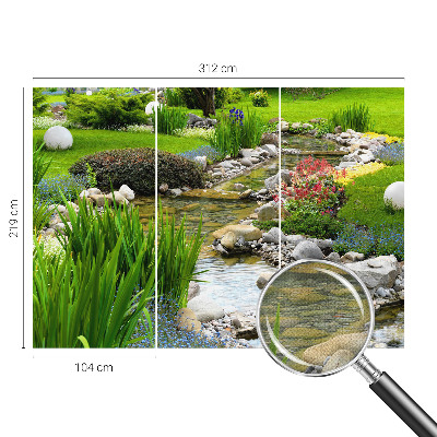 3D fototapetas sienoms su idilišku sodo motyvu