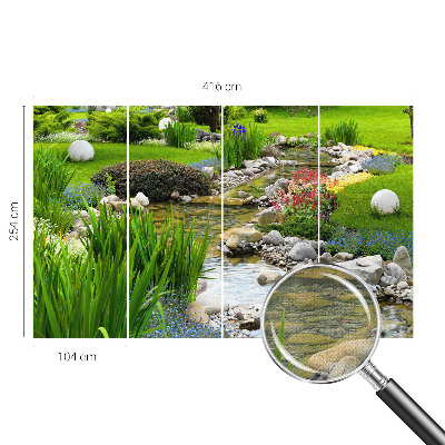 3D fototapetas sienoms su idilišku sodo motyvu