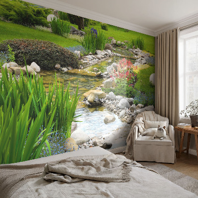 3D fototapetas sienoms su idilišku sodo motyvu