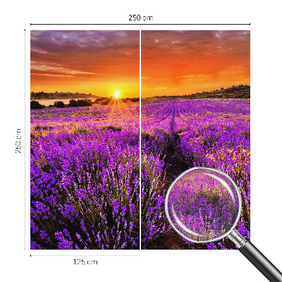 3D fototapetas sienoms su levandų motyvu „Solnedgangas“
