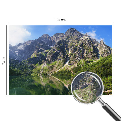 Savaime lipnus fototapetas su kalnų peizažu