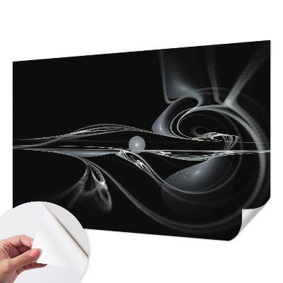 3D fototapetas su skysčio linijų motyvu