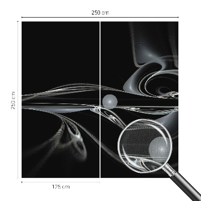 3D fototapetas su skysčio linijų motyvu