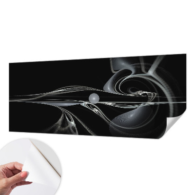 3D fototapetas su skysčio linijų motyvu