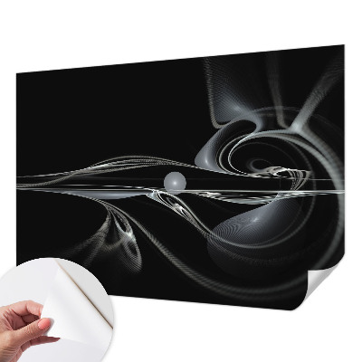 3D fototapetas su skysčio linijų motyvu