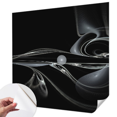 3D fototapetas su skysčio linijų motyvu