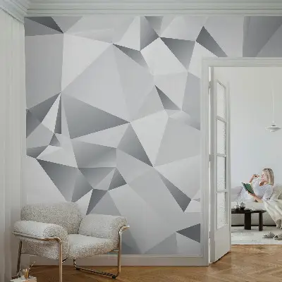 3D fototapetas su abstrakčiu geometriniu piešiniu