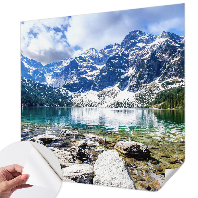 3D fototapetas su kalnų peizažu