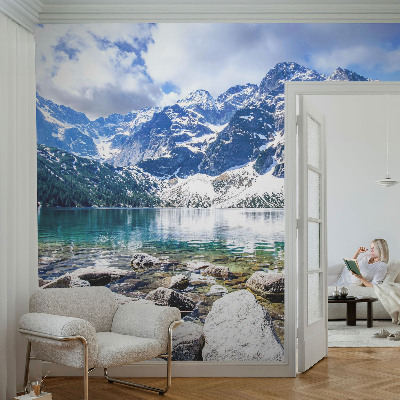 3D fototapetas su kalnų peizažu