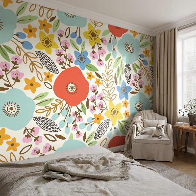 Tapetai Blomstermønster