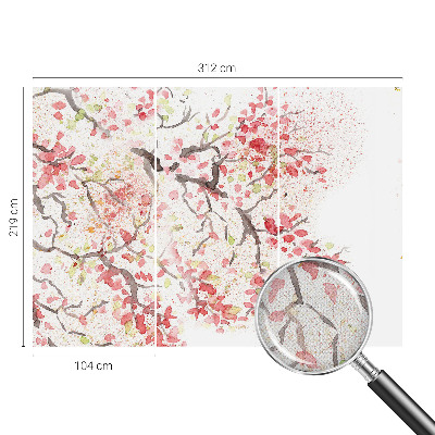 3D fototapetas sienoms su žaliu žiedadulkių motyvu