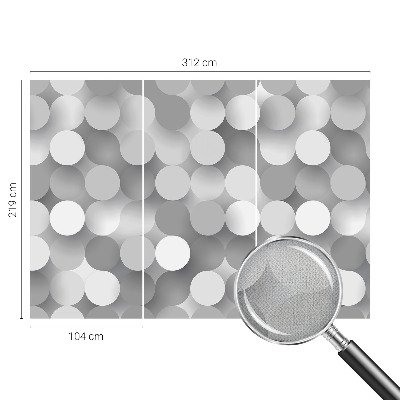 3D fototapetas sienoms su pilkais apskritimais