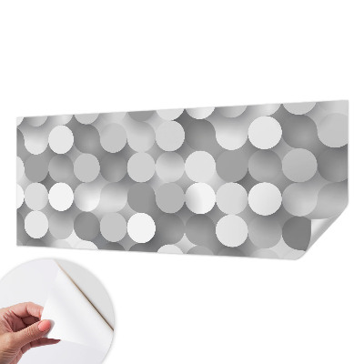 3D fototapetas sienoms su pilkais apskritimais