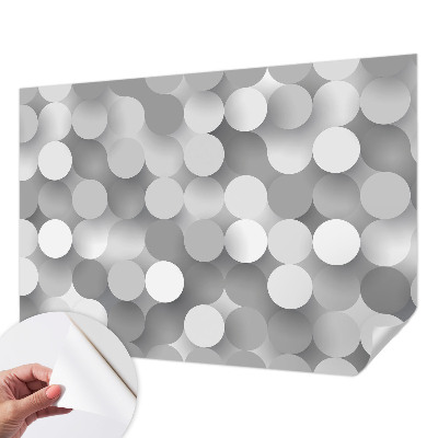 3D fototapetas sienoms su pilkais apskritimais