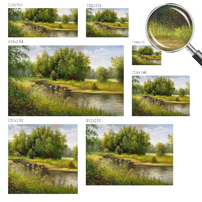 3D fototapetas sienoms su kaimišku peizažu