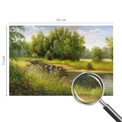3D fototapetas sienoms su kaimišku peizažu